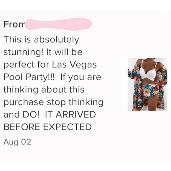 3 Piece Tropical Print Swimwear Set - Picture 7 of 9